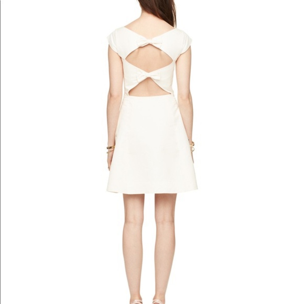 Kate Spade Kite Dress Double Bow Back Cream Dress
